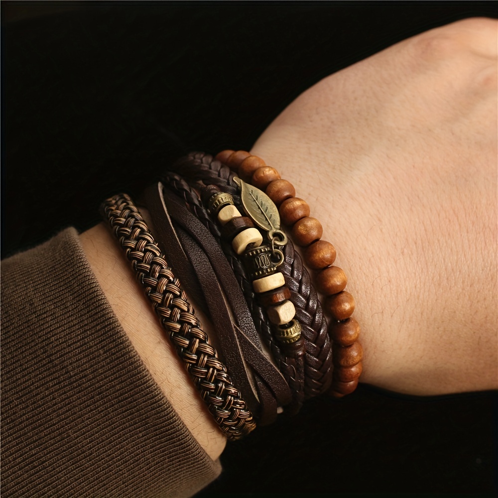 Men's Adjustable Leather Bracelet
