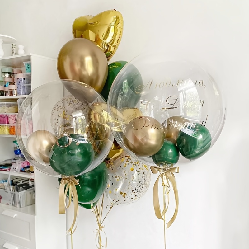 MOMOHOO 10 globos de burbujas transparentes Bobo – Globos transparentes de  36 pulgadas para rellenar globos transparentes para cumpleaños, despedida