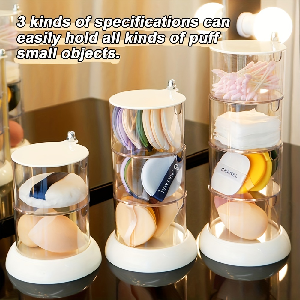 Makeup Egg Holder, Rotatable Makeup Cotton Swab Storage Rack