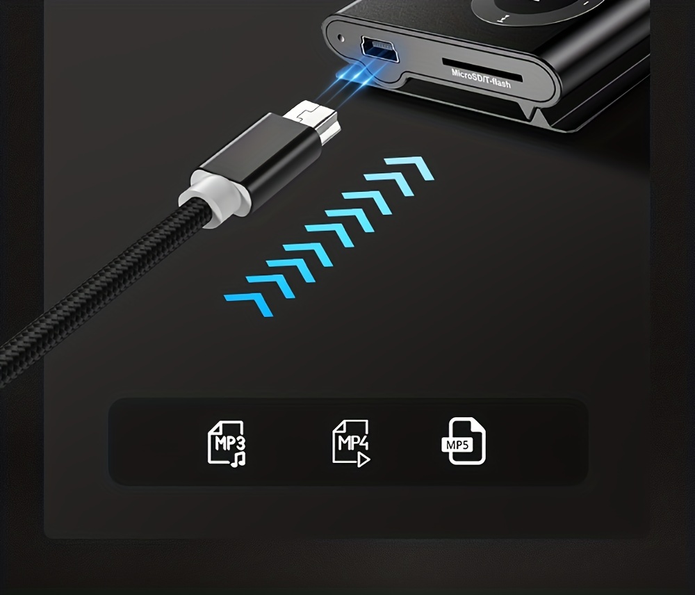 Mini USB Cable Mini USB to USB Fast Data Charger Cable for Hard Disk Driving Recorder MP3 MP4 Player Car DVR GPS Digital Camera HDD Mini USB Charging Data Cord for Mobile Phone and More Mini Port Devices