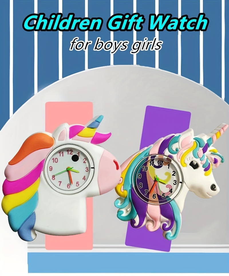 Reloj Infantil Silicona Dibujos Animados Unicornio Regalo - Temu