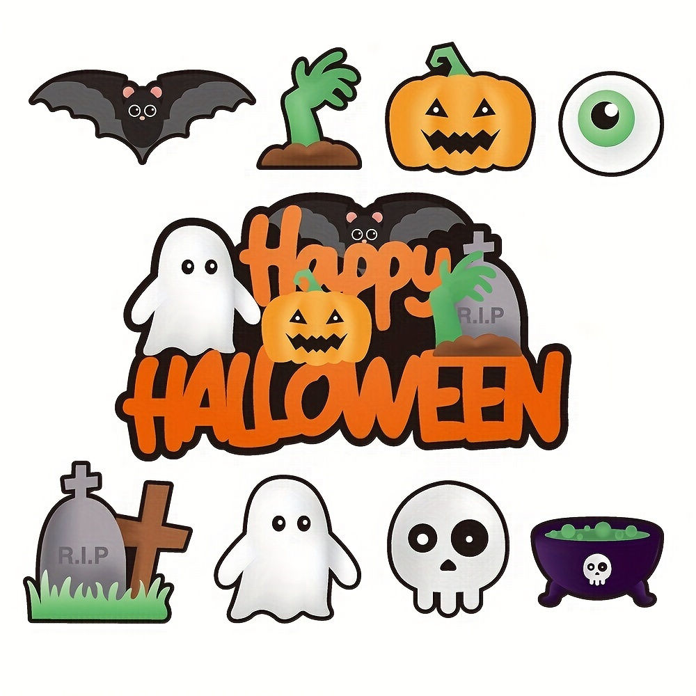 ハロウィン用のスカルと の面白いカップケーキトッパーセット ケーキ