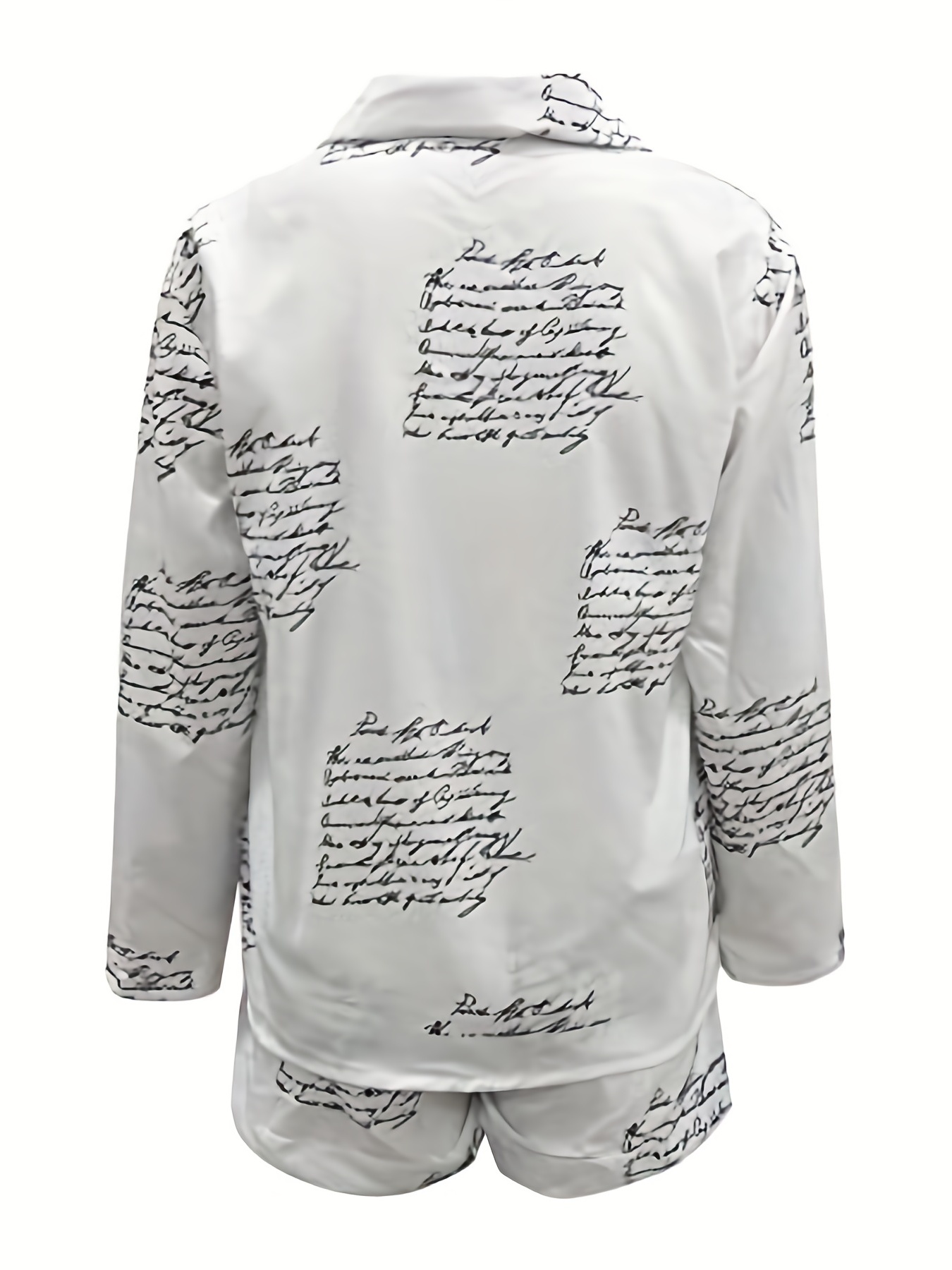 Letter Print Two piece Set Zip Up Top & Shorts Outfits