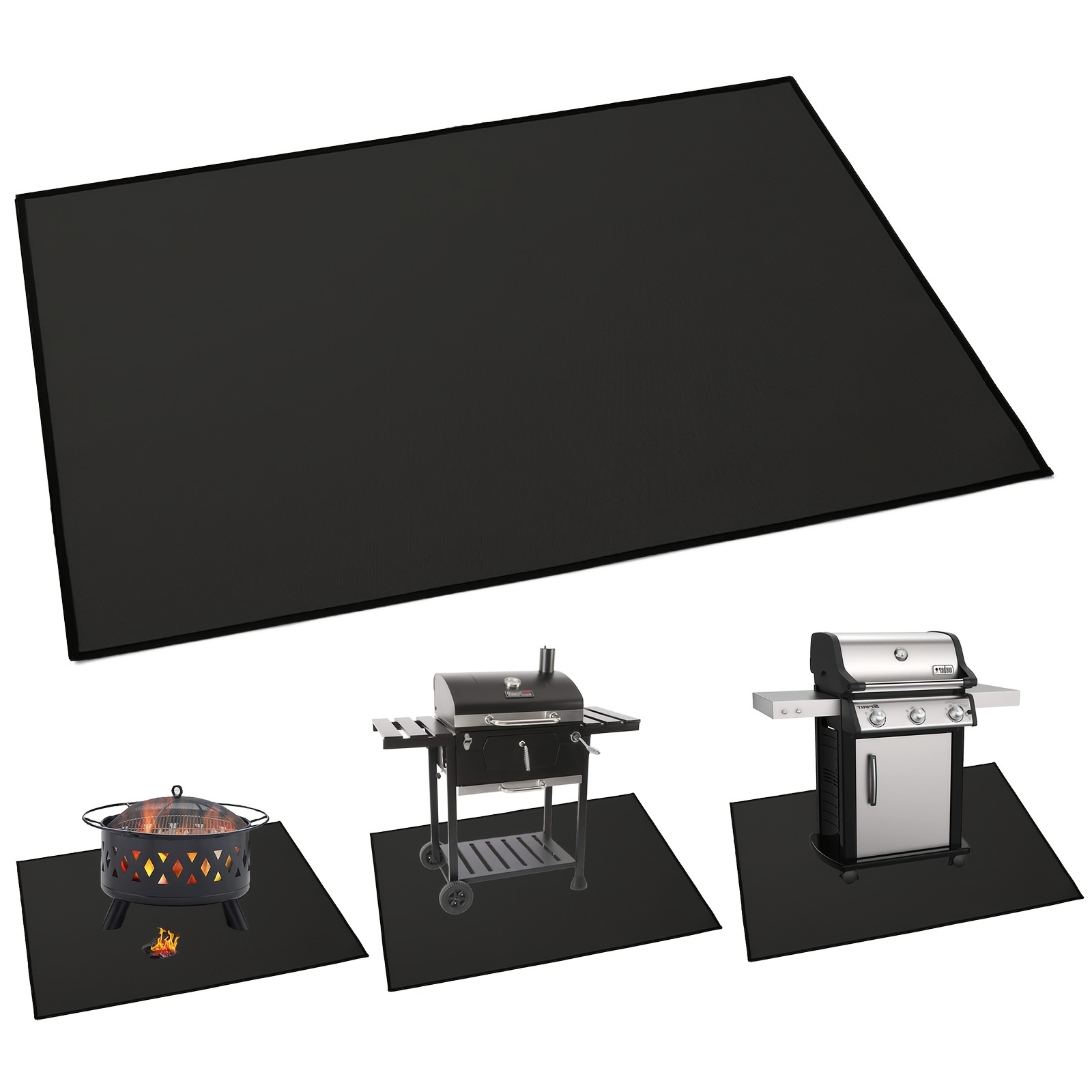 Fire Resistant Mat Griddle Protective Pad Under Grill Mats - Temu