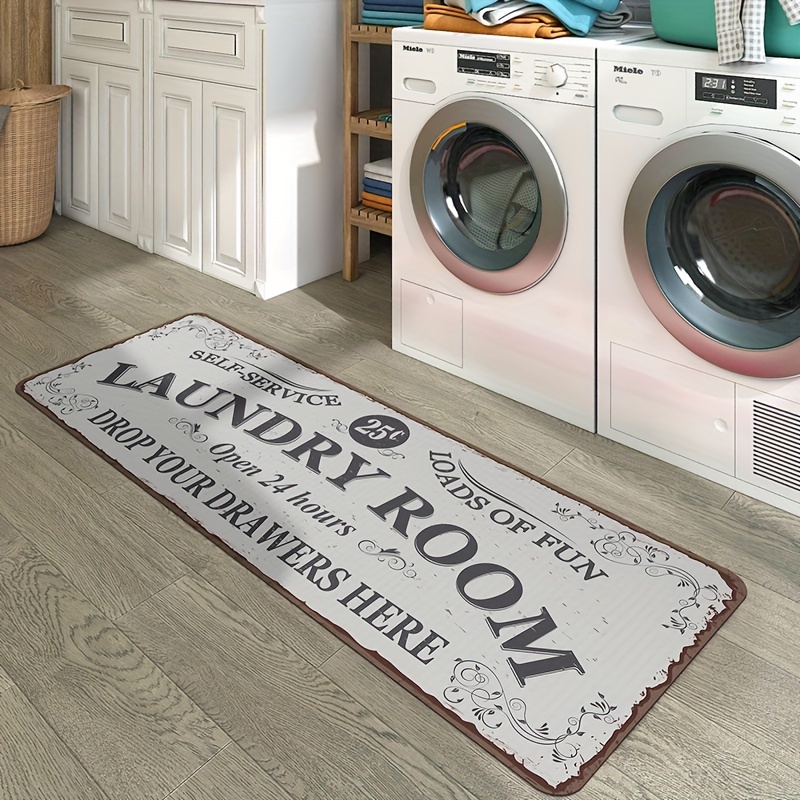Laundry Room Rug Runner Brown, Non Slip Laundry Mat For Laundry Room Decor  Washable Floor Carpet For Laundry Room, Mudroom, Kitchen, Washroom, Fall  Home Decor - Temu