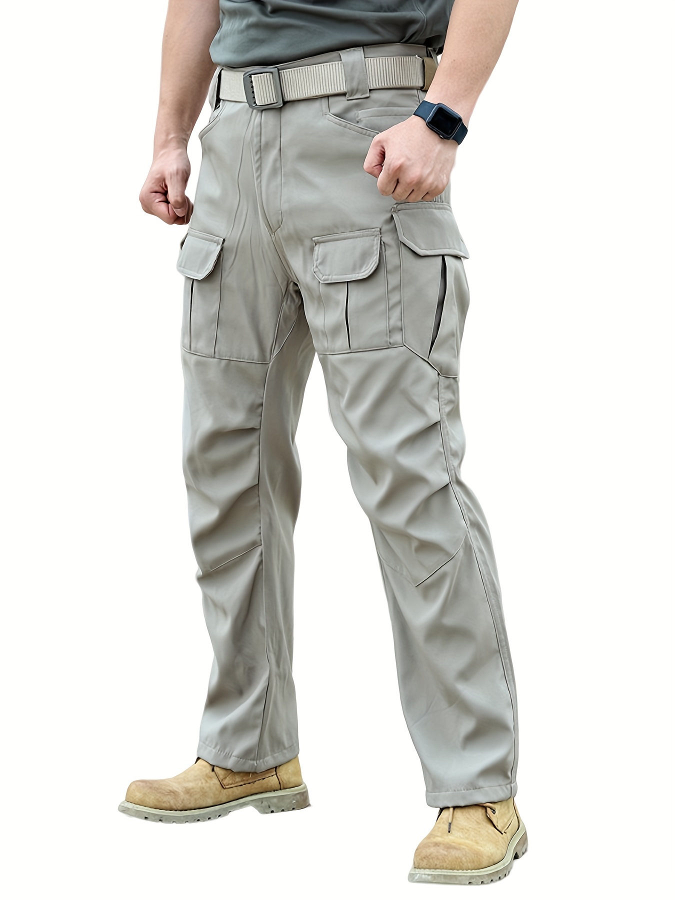 Pantalones Tácticos Impermeables Sólidos Hombres Pantalones - Temu