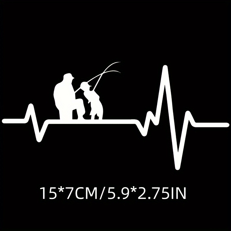 Father Son Fishing Ecg Decoration Decal Car Motorcycle - Temu