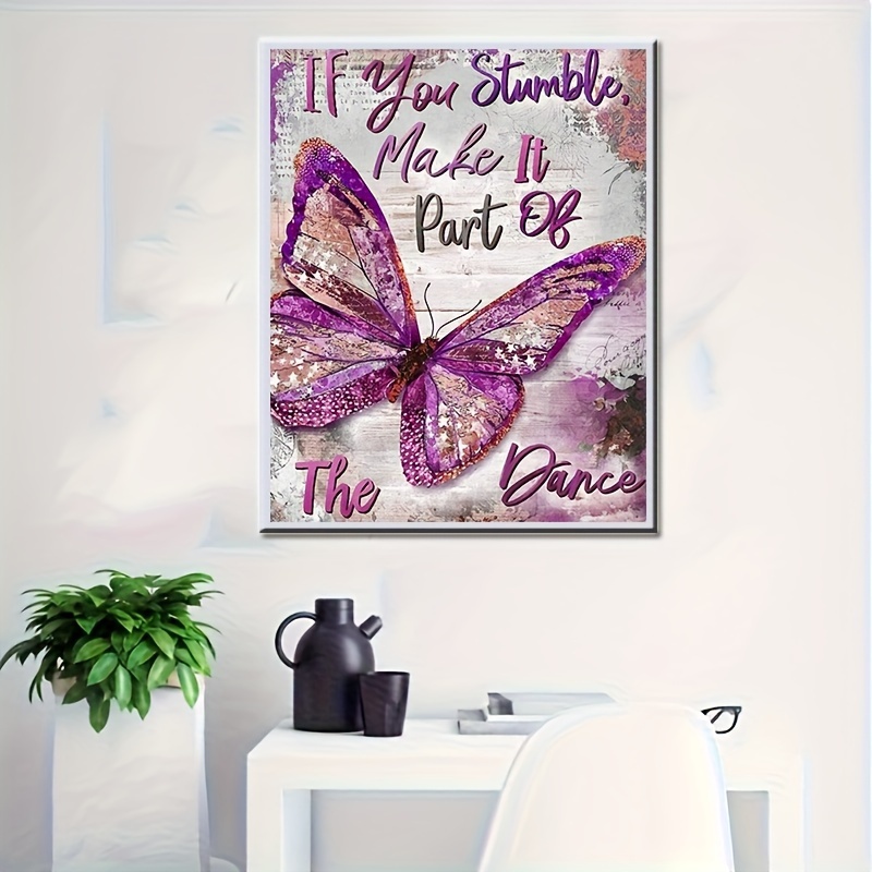 8Pcs Butterfly Diamond Art, Diamond Painting Kits for Garden Decor,  Butterfly Garden Stake Diamond Art Craft Kits for Adults, Butterfly Crafts  Diamond Painting Accessories 