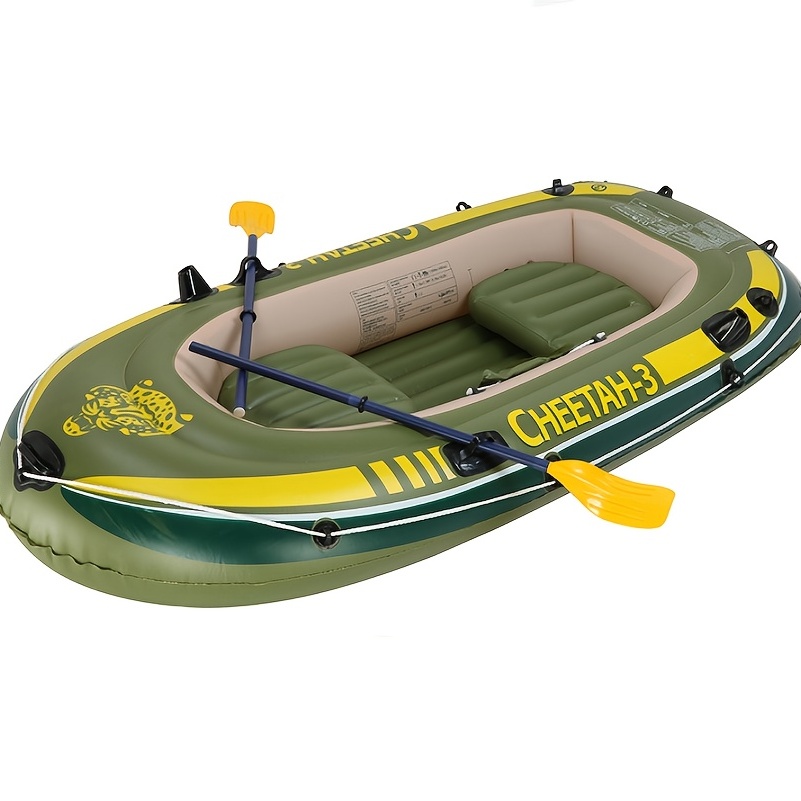 Portable 2 Person Inflatable Fishing Boat for Outdoor Kayaking and Boating  - Thickened Material for Durability and Stability