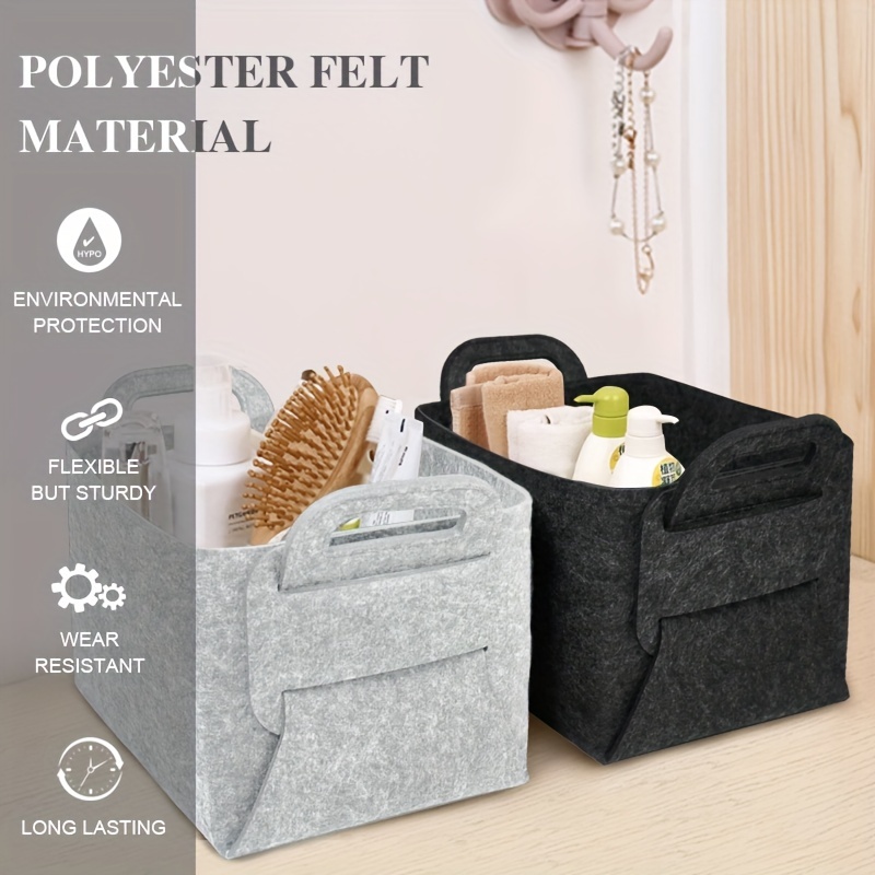 Felt Storage Basket Folded Closet Storage Box Large - Temu