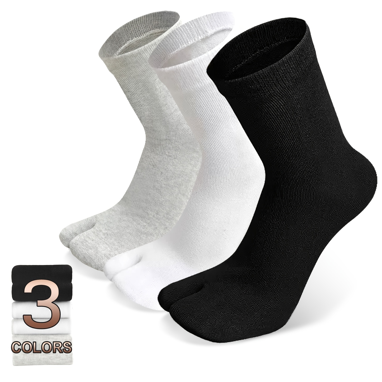 Women's No Show Two Toes Socks Athletic Casual Soft Pure - Temu