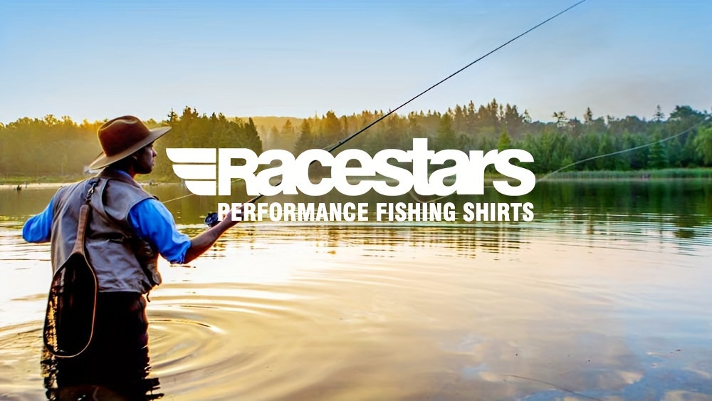 fish and letter pattern mens long sleeve color block lightweight and breathable round neck sports t shirt outdoor fishing details 0