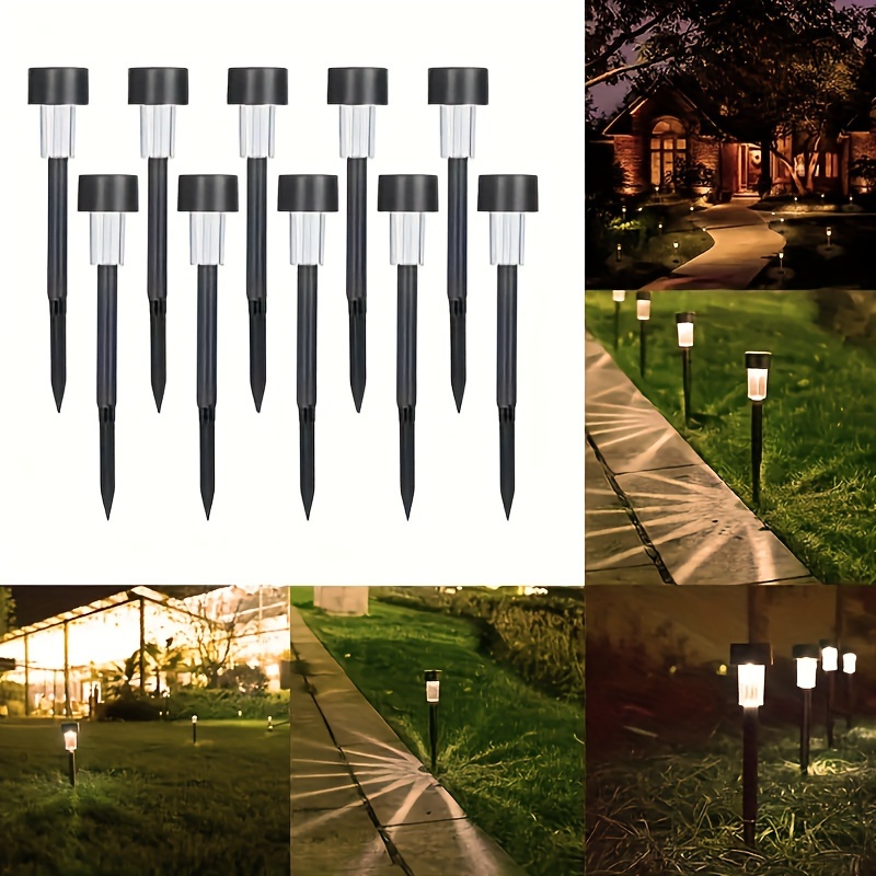 

10 Packs Outdoor Solar Light, Decorative Night Light, Waterproof 1 Led Light For Patio Garden Park Villa Decoration