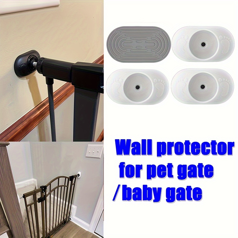 4 piezas protector de pared para puerta de bebé, puertas de escalera para ,  almohadillas protectoras de esquina para puerta, puertas para perros  Sunnimix Protector de pared de puerta