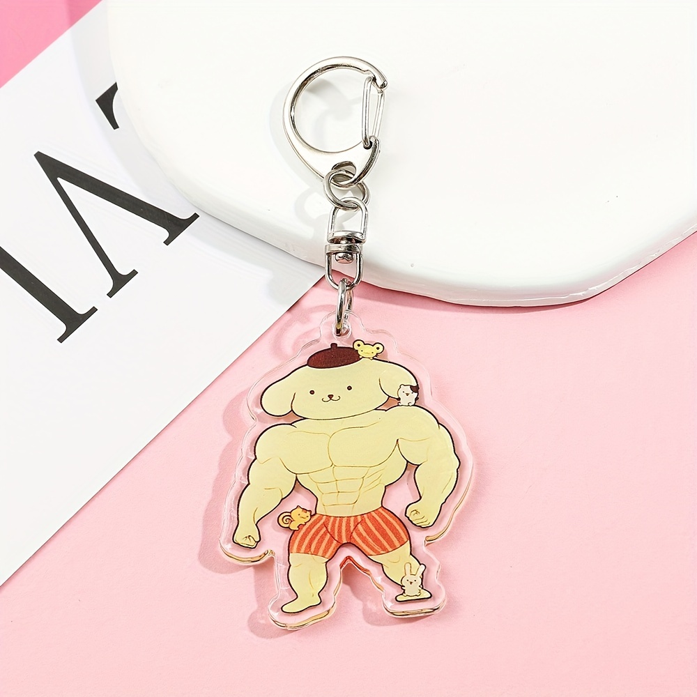 Porte clés Drôle Muscle Anime Hello Kitty Kawaii - Temu Belgium