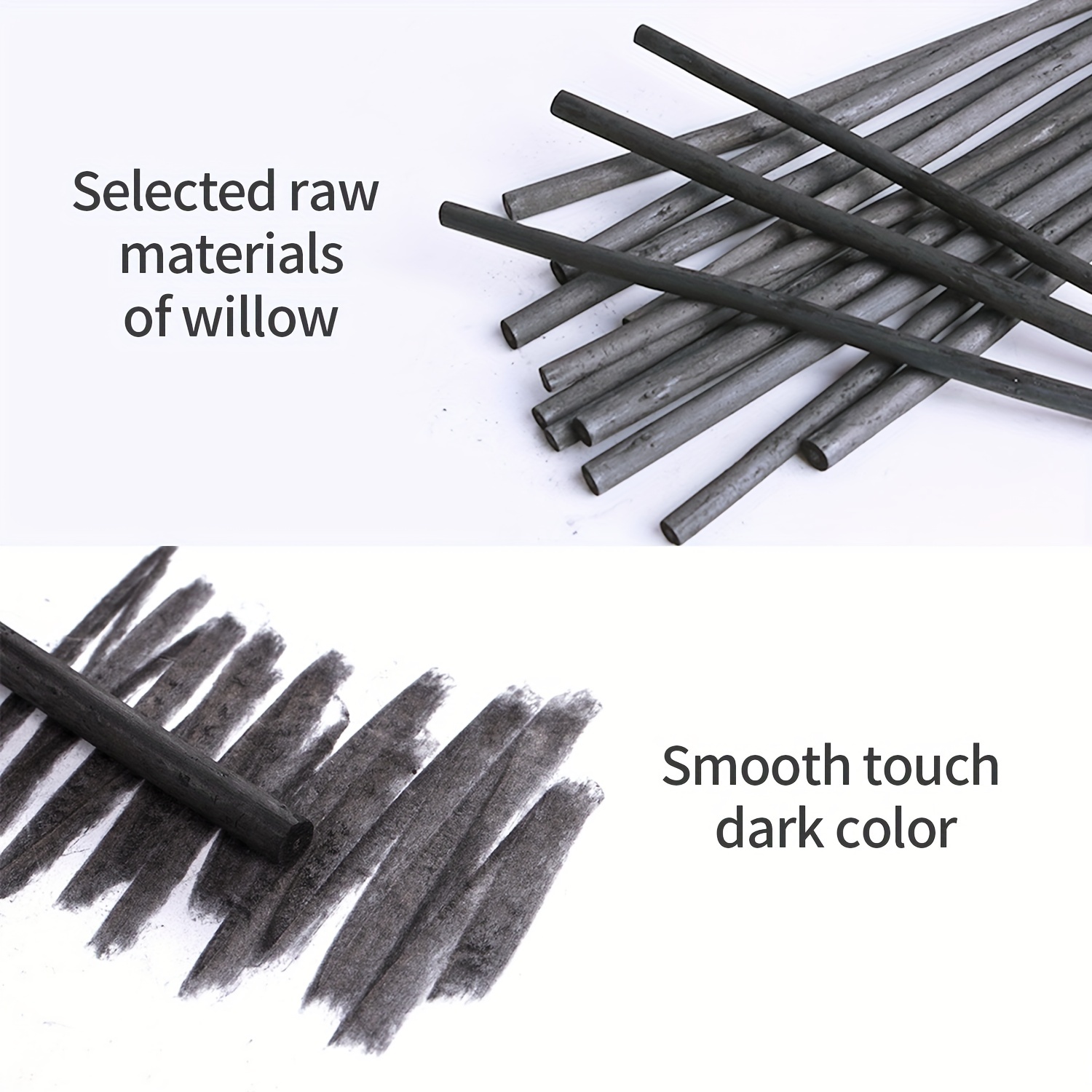 Willow Charcoal Sticks Natural Willow Charcoal For Artists - Temu