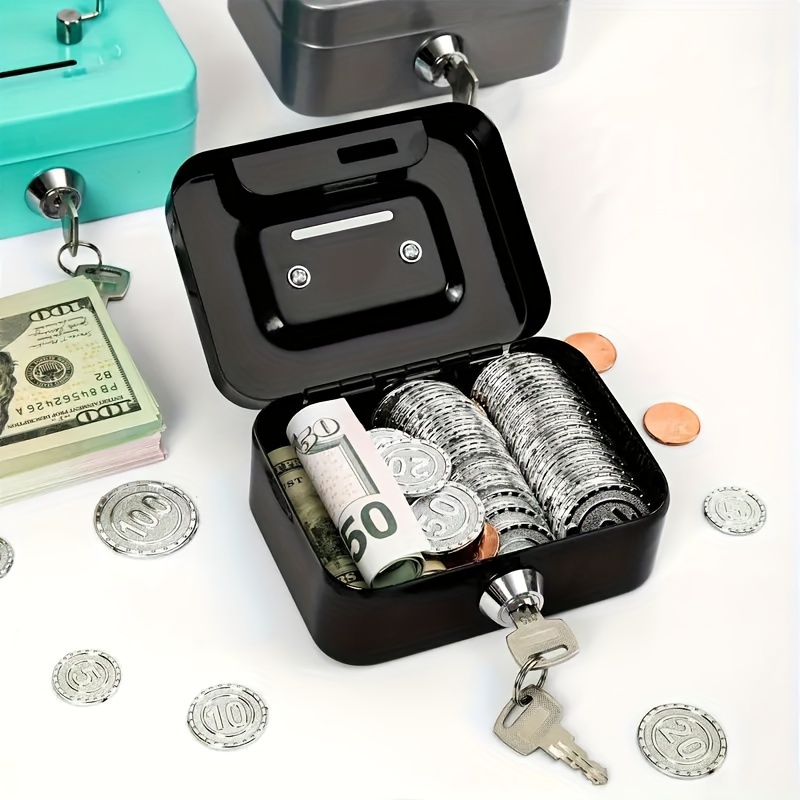 Caisse avec porte-cadenas Boîte d'économie d'argent portable Boîte