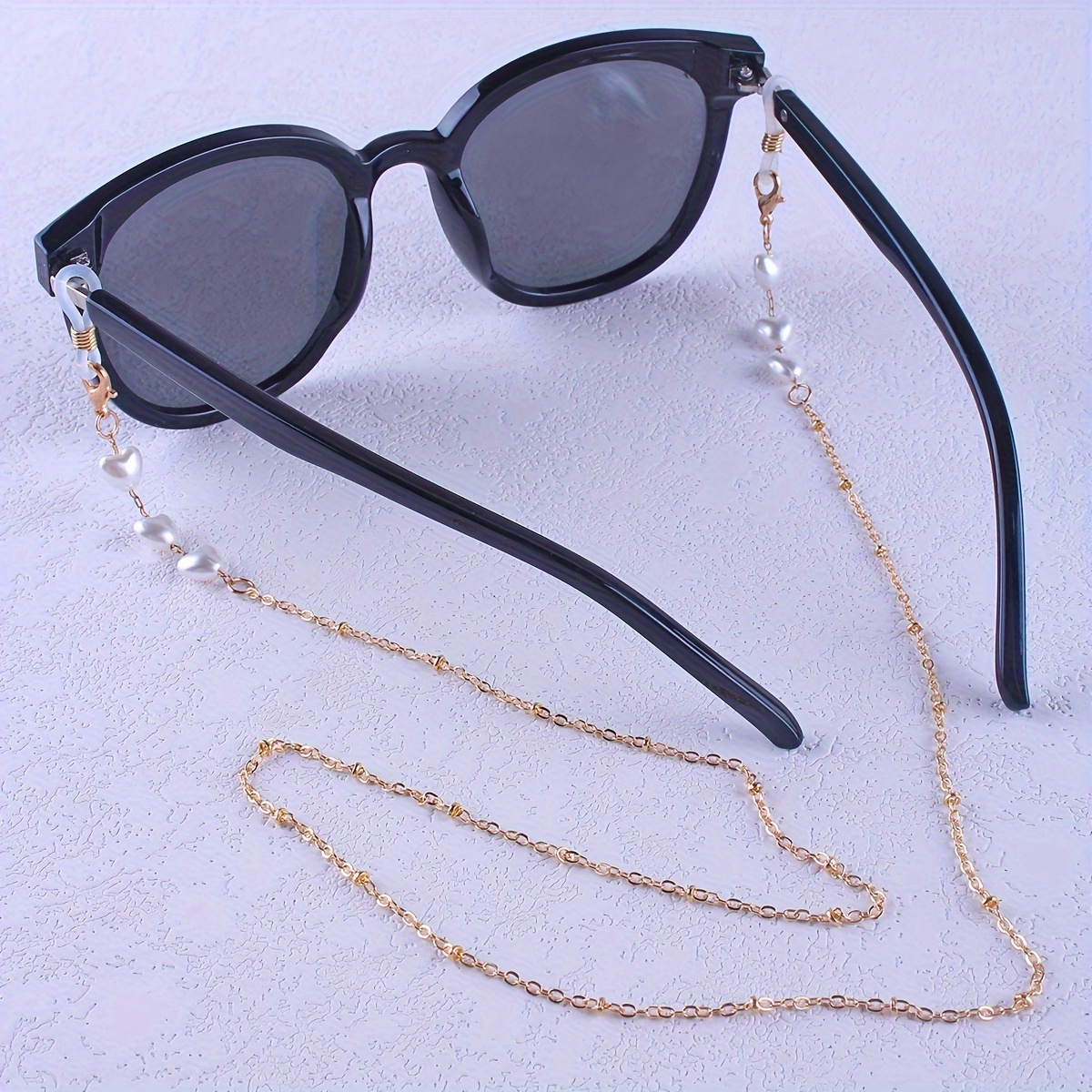 Eyeglass Chain Strap Holder Lanyard Necklace Faux Pearl - Temu