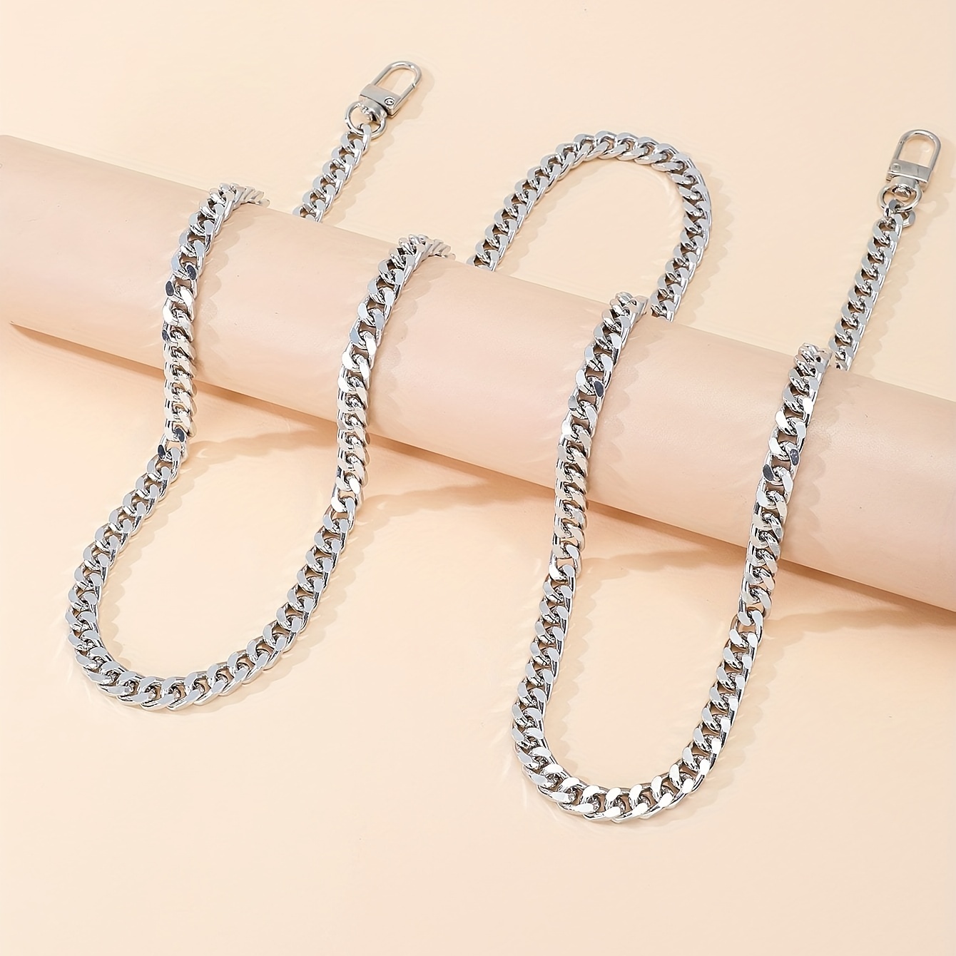 Simple Style Stainless Steel Silvery Bag Chain Holiday Gift Purse