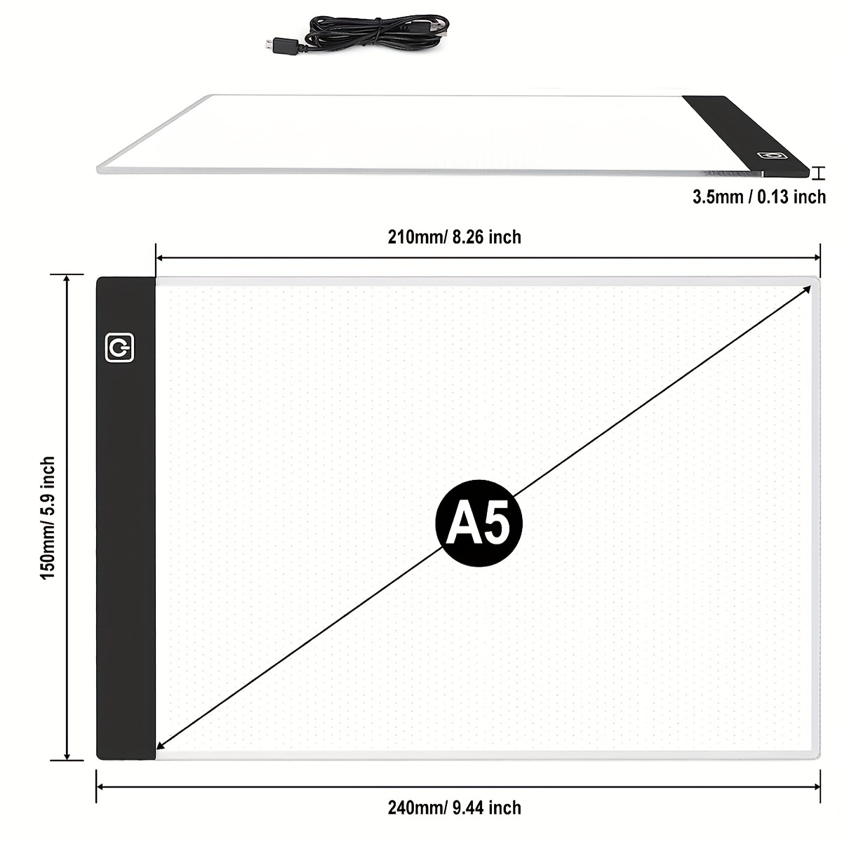 A4 Ultra-Thin Portable LED Light Box Tracer USB Power Cable Dimmable  Brightness LED Artcraft Tracing Light Box Light Pad For Artists Drawing  Sketching