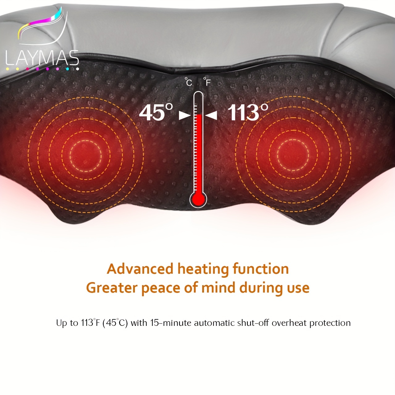 Electric Relax Shiatsu Kneading Heating Back Body Neck Shoulder Massager -  Temu