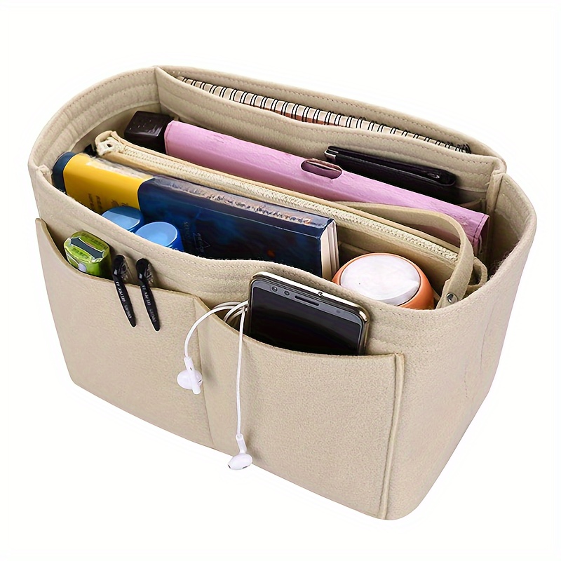 

Portable Felt Storage Bag, Inner Purse Organizer, Multifunctional Insert Bags For Handbag