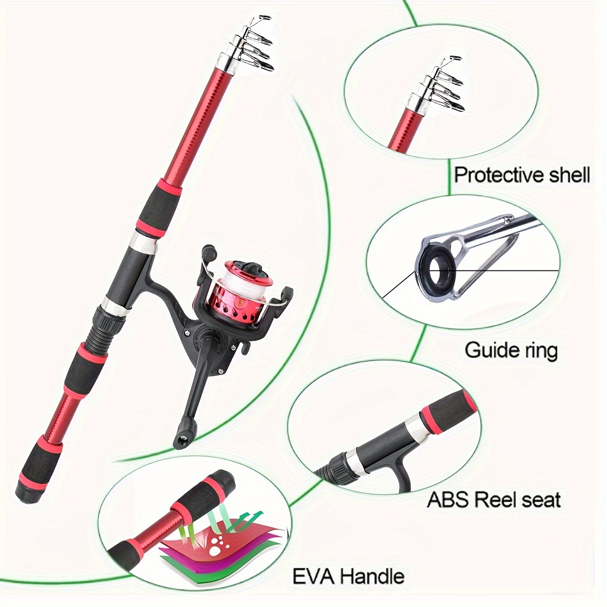 Telescopic Fishing Rod Portable Carp Fishing Spinning Rod - Temu