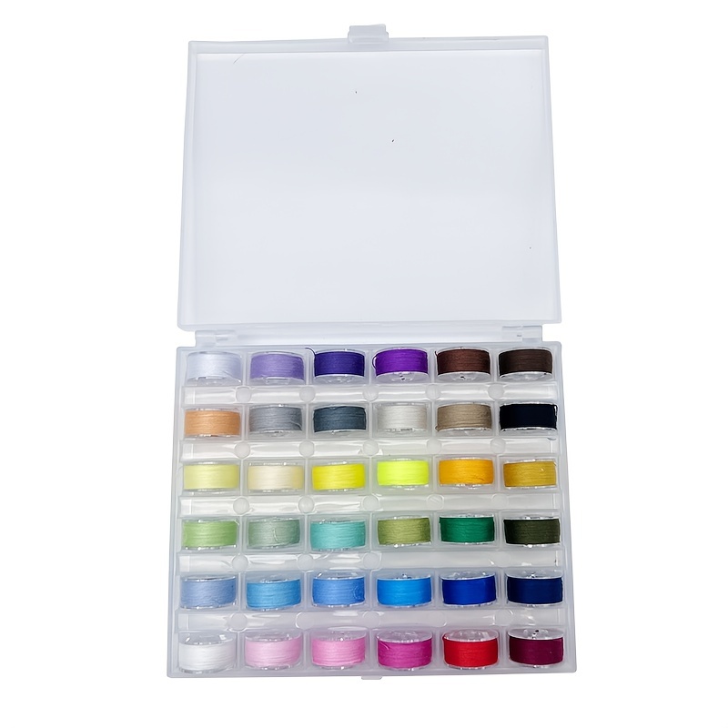 Bobbin With Sewing Thread Boxed Color Bobbins Practical - Temu