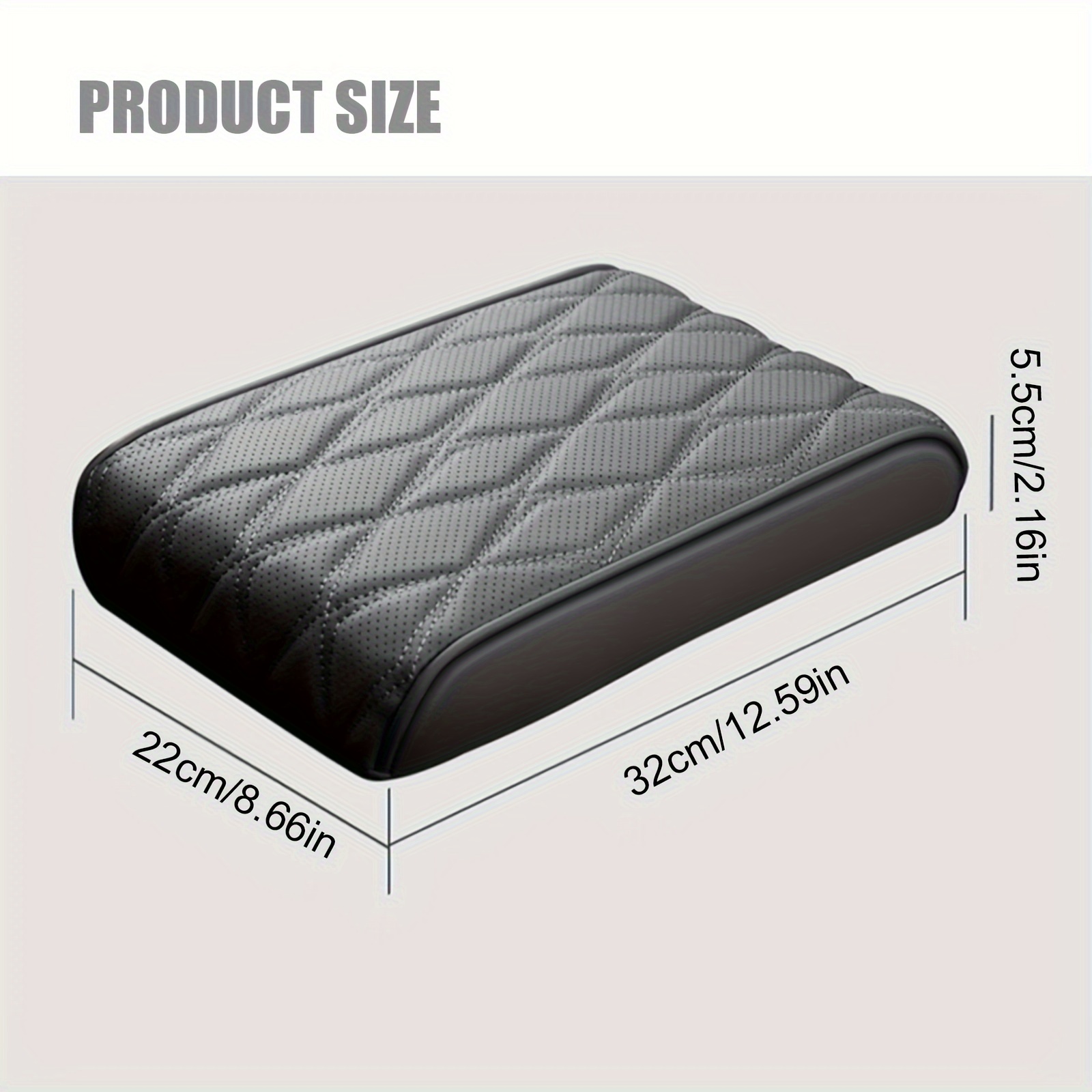 Car Armrest Box Pad Faux Leather Easy to Clean