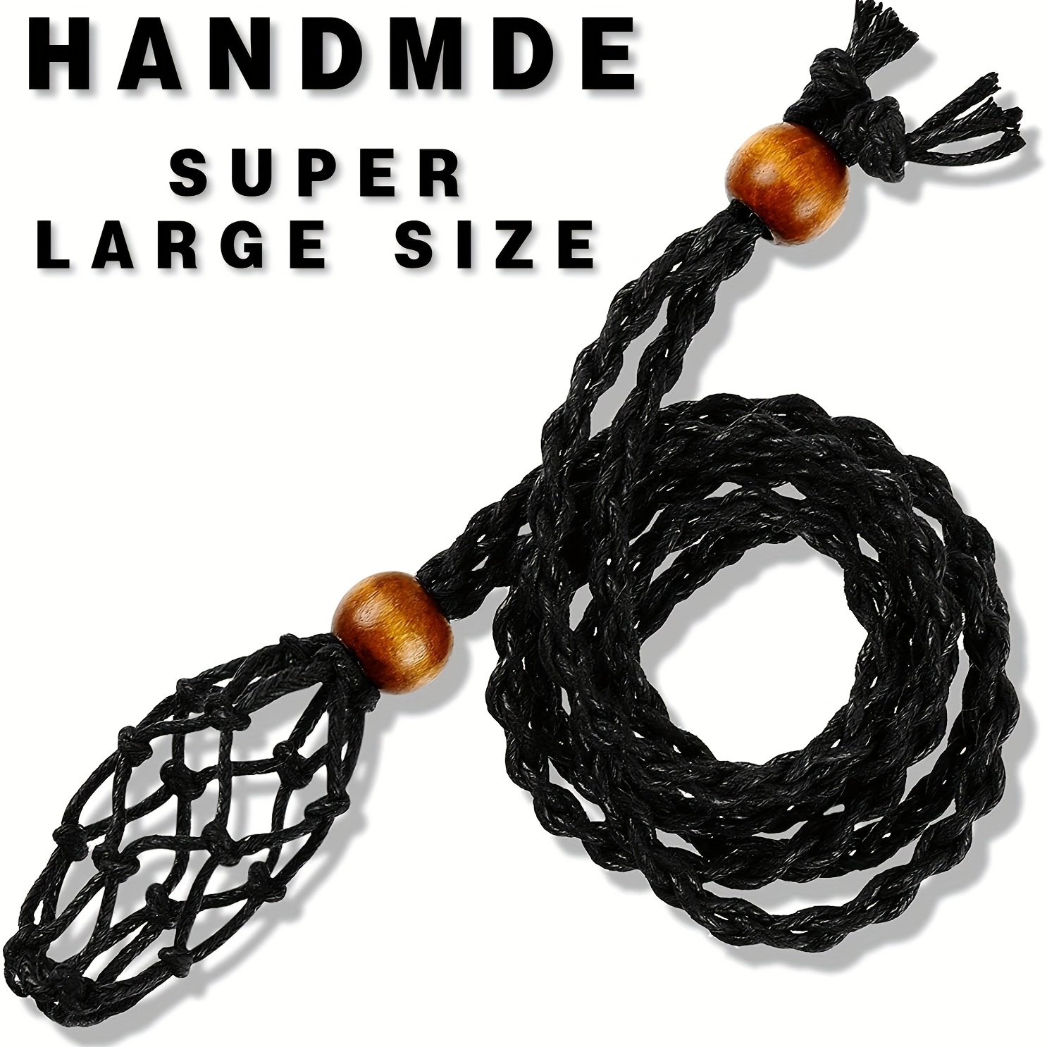 Extra Super Large Black Necklace Cord Crystal Holders - Temu