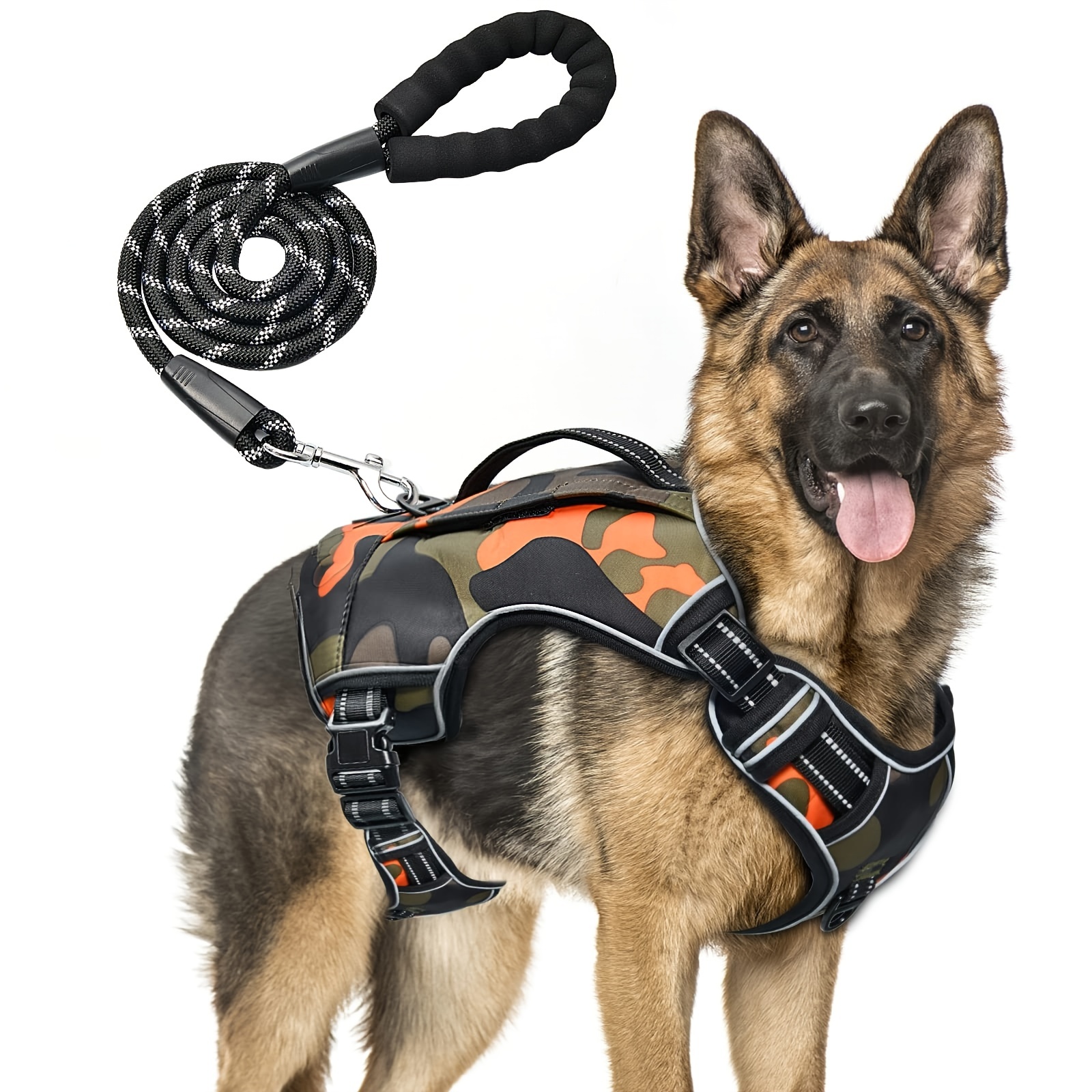 Dog Harness Large Dog Tactical Training Vest Equipment Dog - Temu