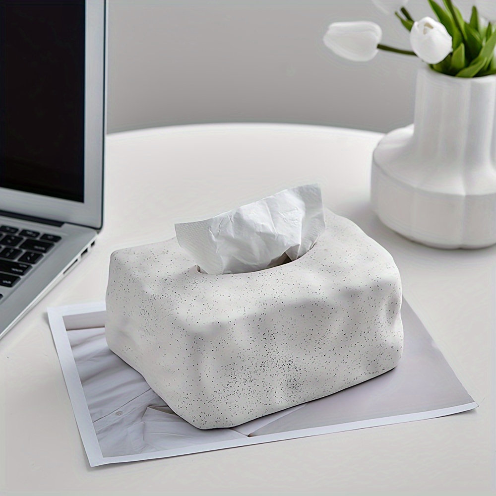 Ceramic Tissue Box Tissue Box Cover Napkin Dispenser - Temu