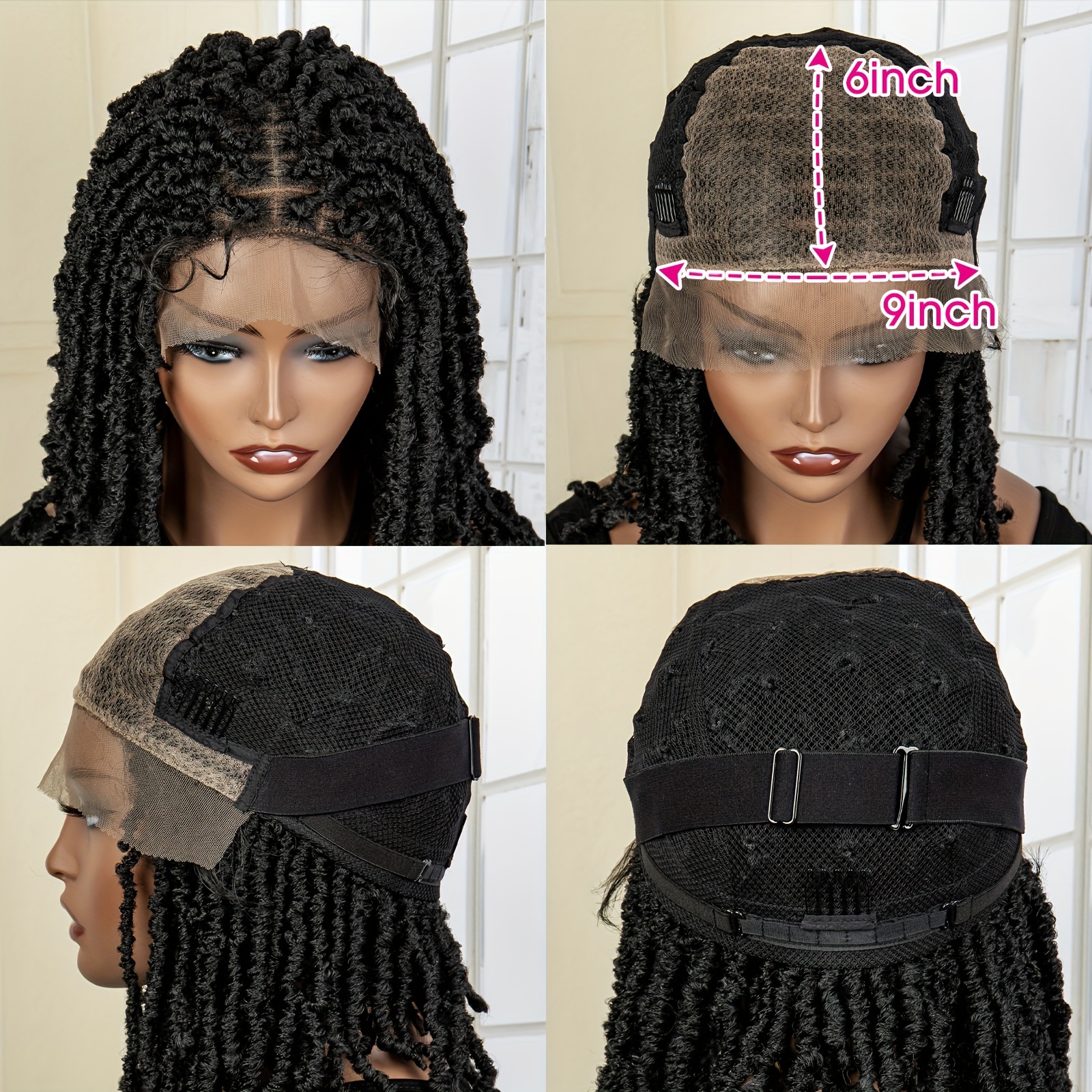 Goddess Box Braids Crochet Hair Lace Front Wig Bohemian Box - Temu