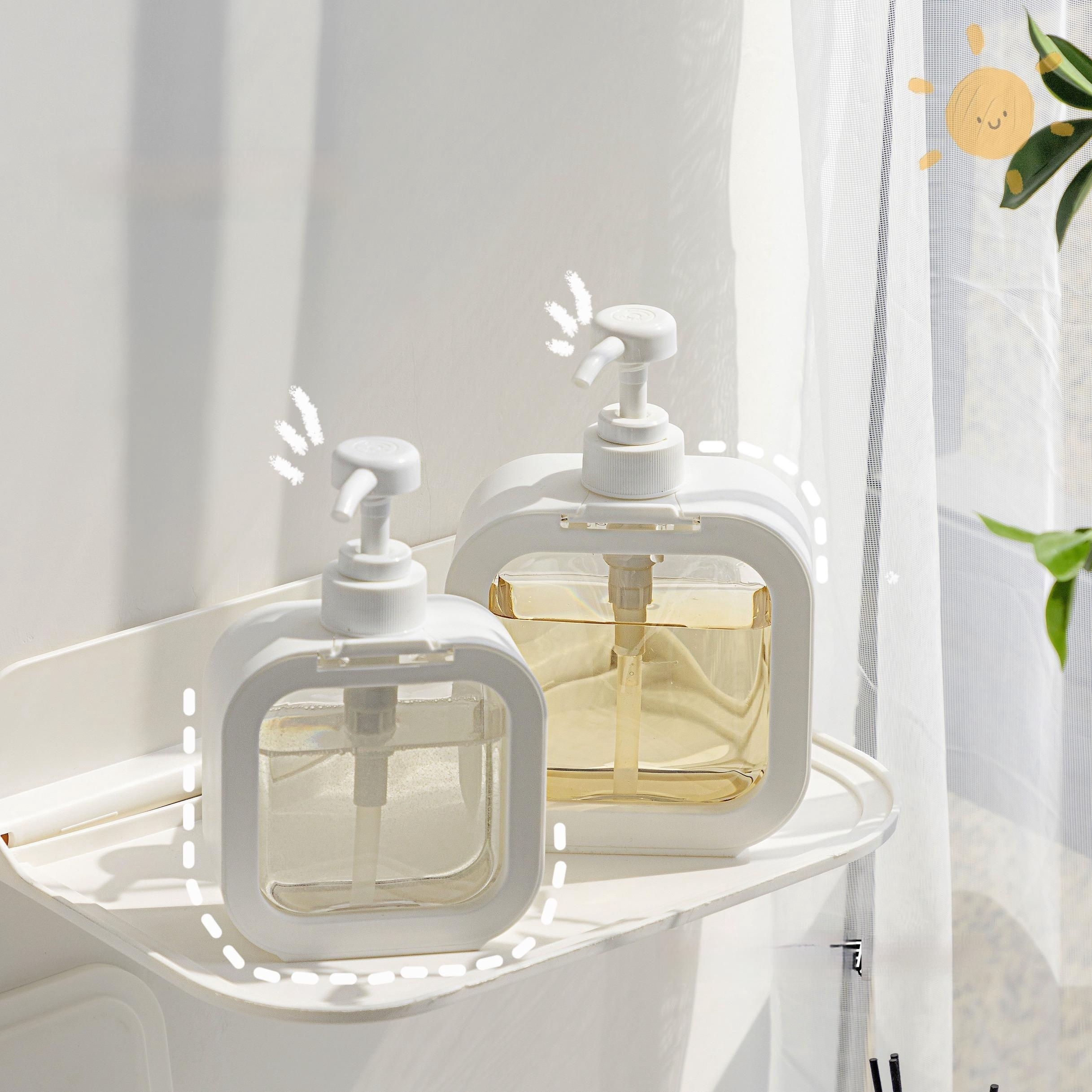 Portable Clear Pump Bottles Dispenser for Shampoo Lotion