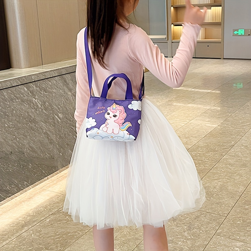 1pc Bolso Bandolera Niña Bolso Hombro Peluche Unicornio - Temu