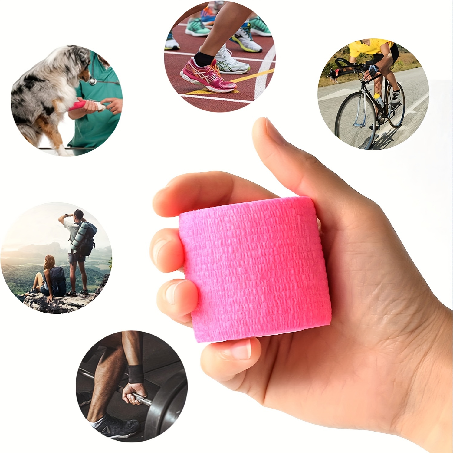 Mr. Pen- Self Adhesive Bandage Wrap, Assorted Colors, 2 x 5 Yards, 6 Pack,  Bandage Wrap, Elastic Bandage, Self Stick Bandage Wrap, Stretch Bandage