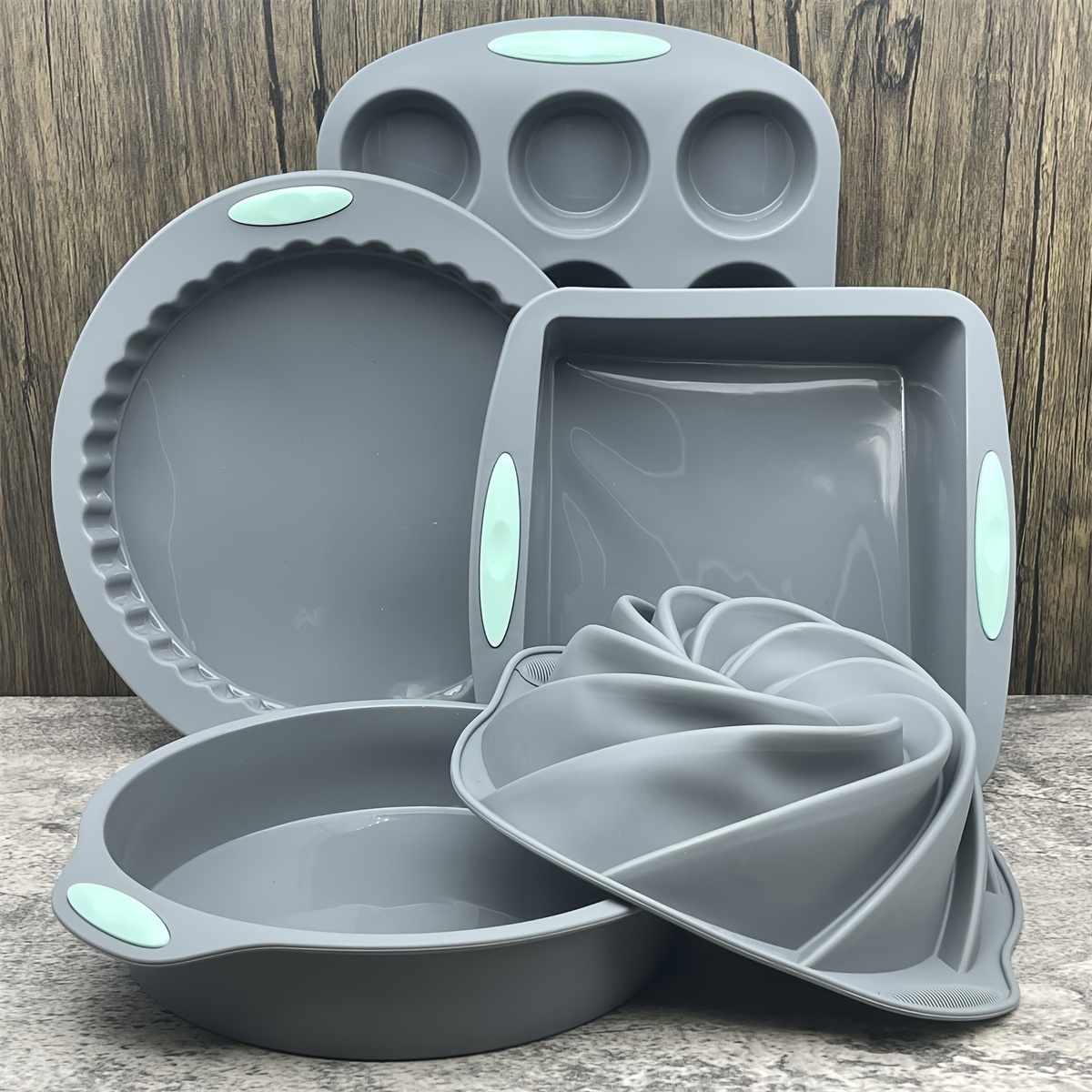 Nonstick Silicone Bakeware Set Silicone Cake Molds Set For Baking,  Including Baking Pans, Cake Molds, Cake Pans, Toast Mold, Muffin Pan, Donut  Pan, Pizza Pan, Bundt Pan, And Silicone Cupcake Molds Set 