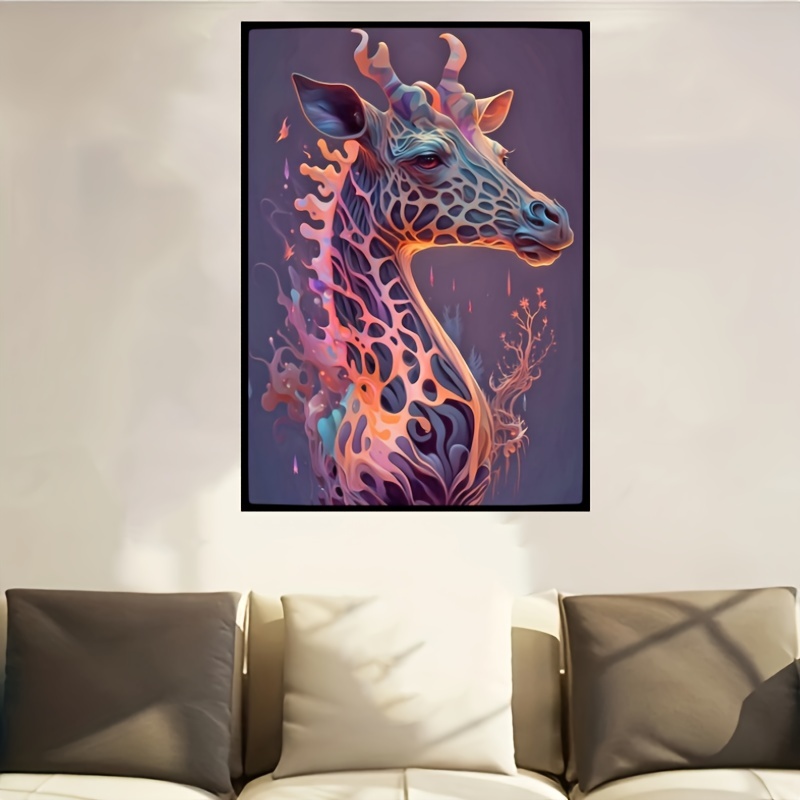 5d Diy Diamond Painting Art Kit Giraffe Animal Series Full - Temu