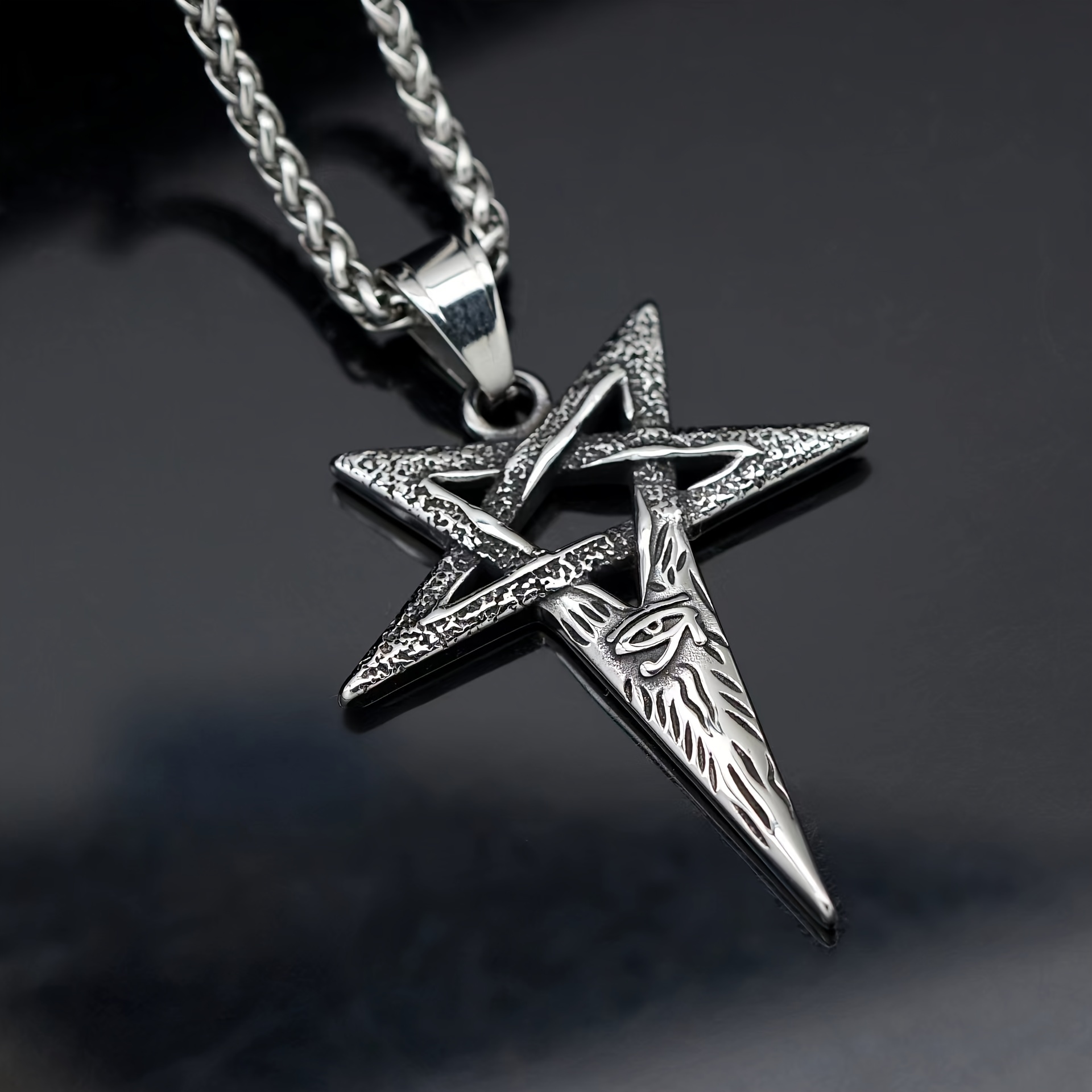 Mens sale pentagram necklace