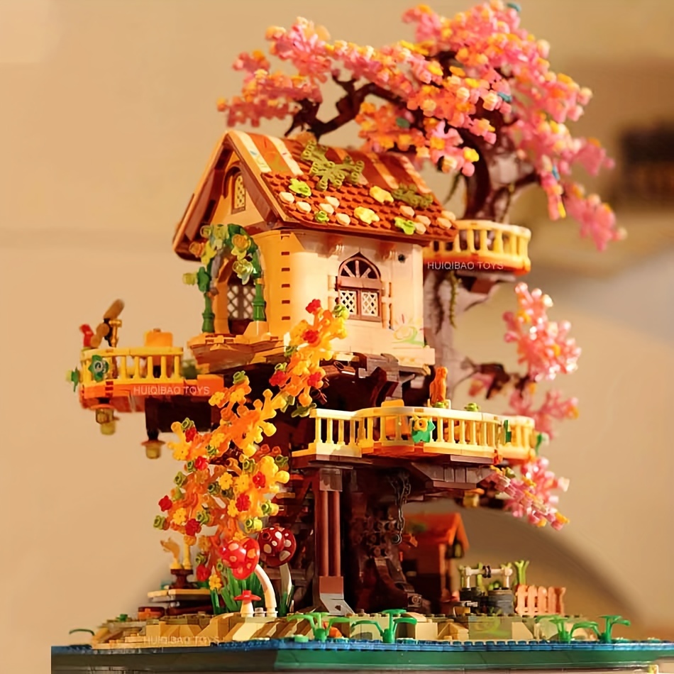 Tree House Building Blocks Set Create A Magical Forest Scene - Temu