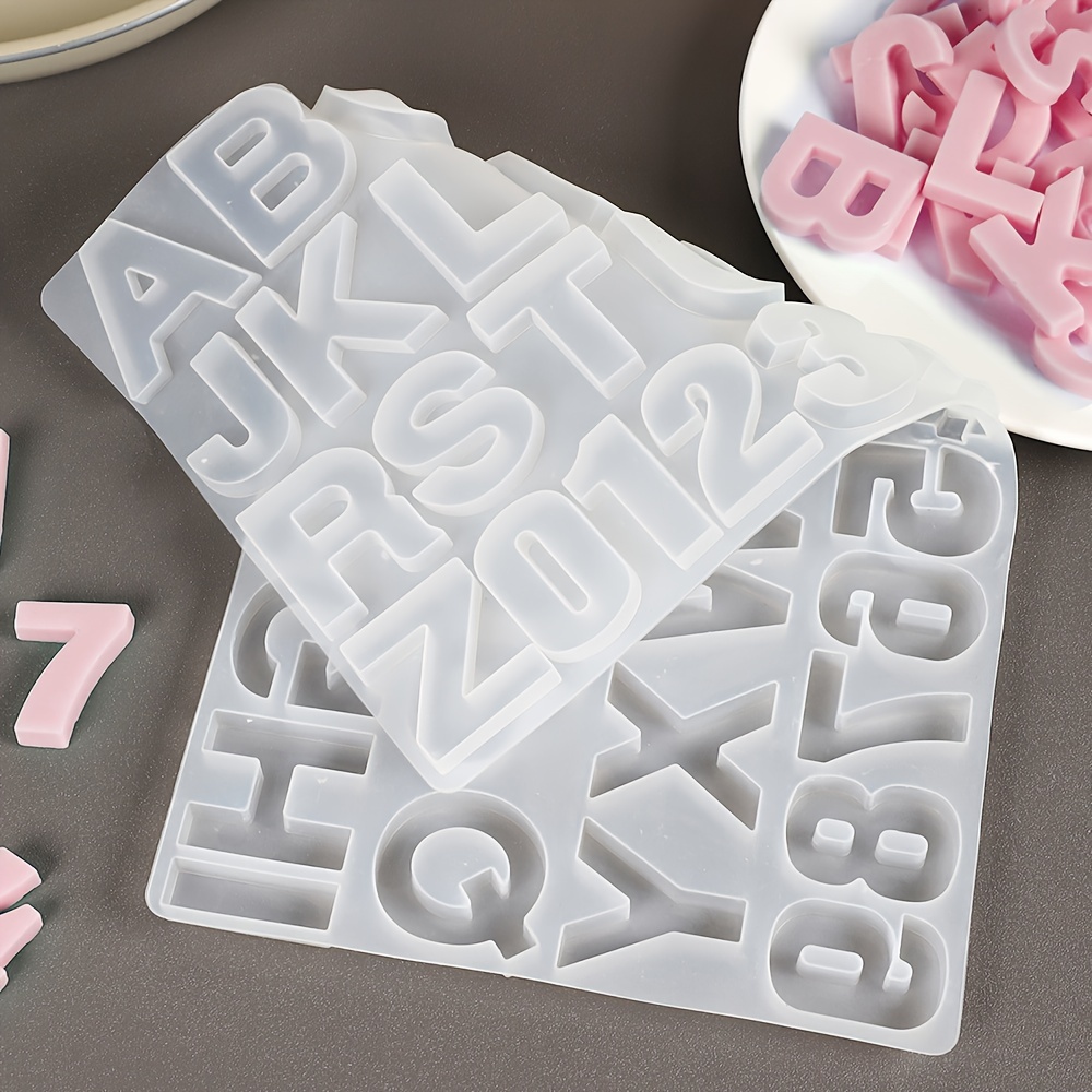 Letter A To Z Mold Alphabet & Number Silicone Molds Epoxy Resin Molds For  DIY Jewelry Making Findings Supplies Accessories