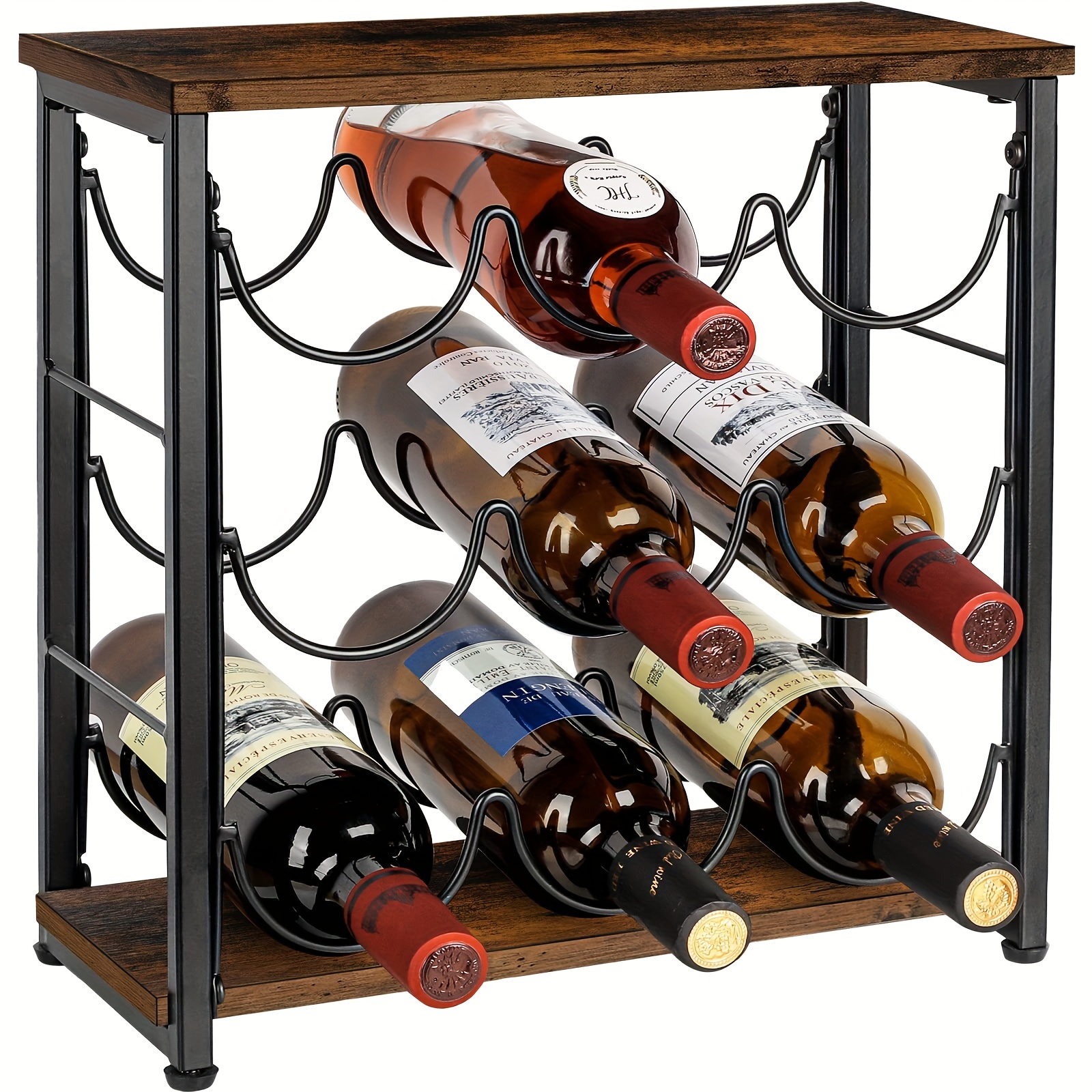 Soporte vertical para botelleras / estante para vinos rústico