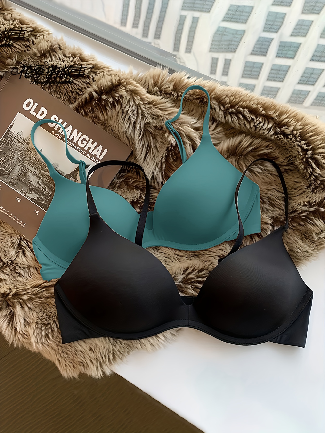 Push Up Bra Woman's Solid Color Fashion Bowknot Comfortable Hollow
