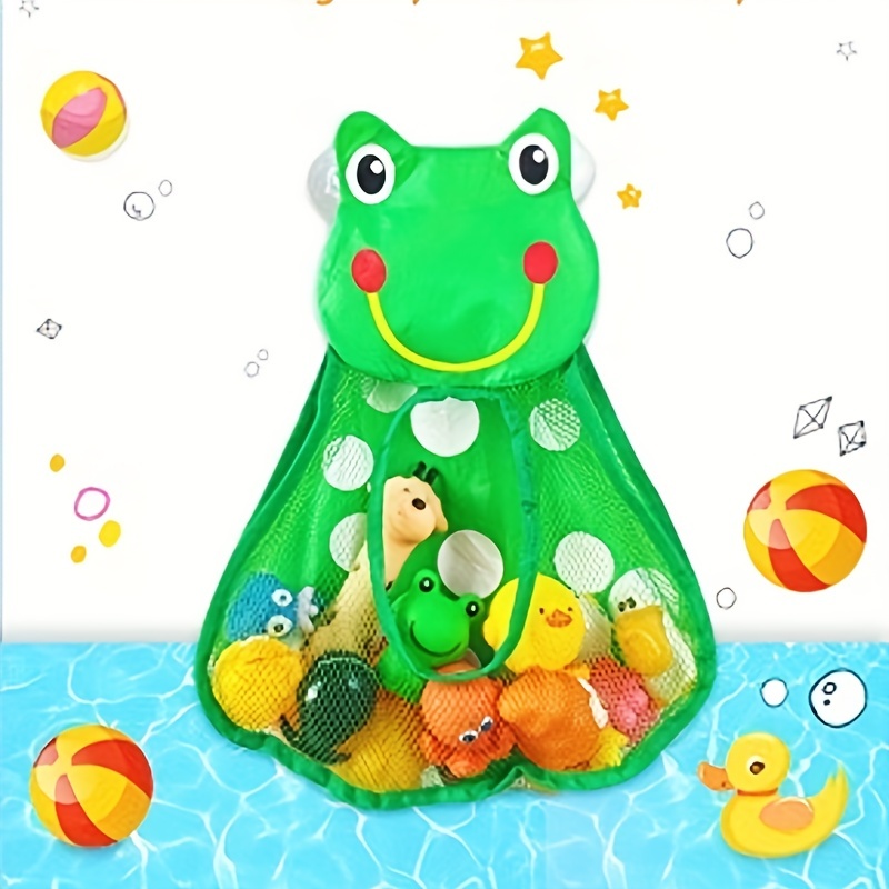JSSPUN Bolsa de almacenamiento de juguetes de baño para niños Organizador  de juguetes de bañera Soporte de juguete de baño Red de juguete de baño  Bolsa de almacenamiento Red (verde) : 