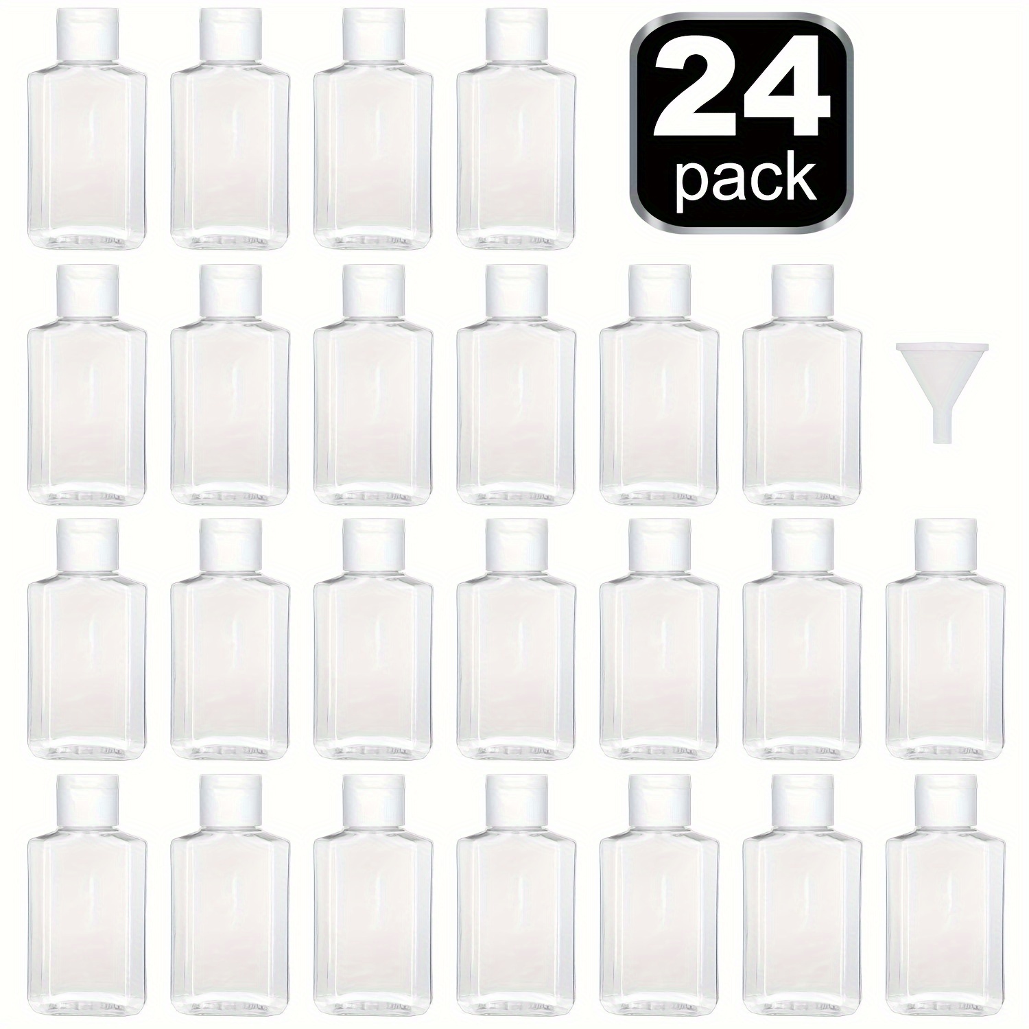 Empty Clear Plastic Bottles 2 Oz, Small Travel Bottles Set, Refillable  Bottles with Flip Caps, TSA Approved. PERFECT USE AS REFILLABLE HAND  SANITIZER