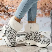 womens platform snow boots casual side zipper plush lined boots comfortable winter boots details 18