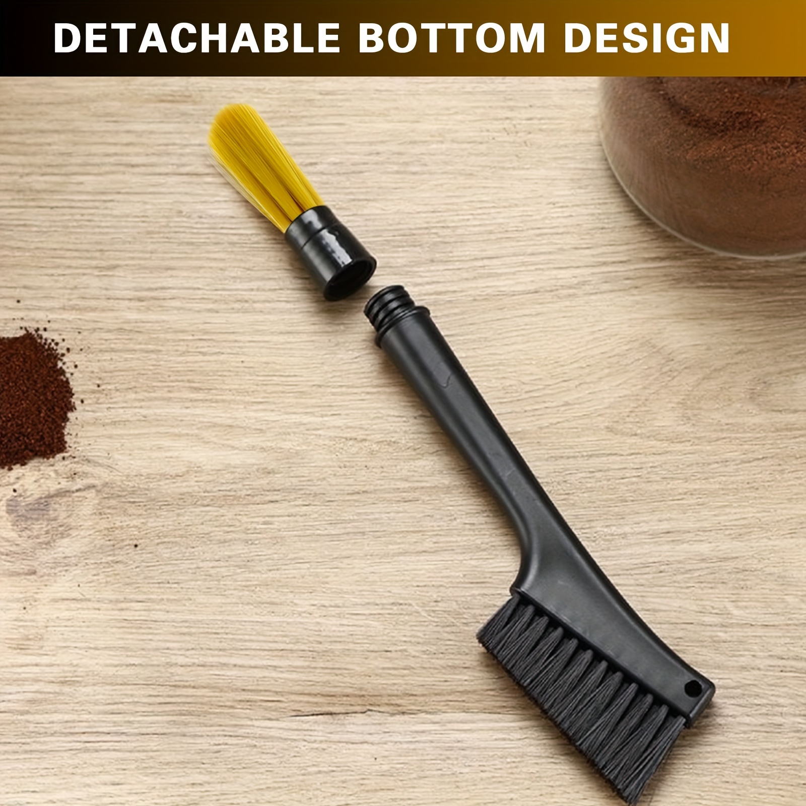 1pc Coffee Machine Cleaning Brush Detachable Nylon Bristles