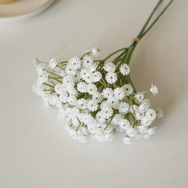 Artificial Baby Breath Flowers White Gypsophila Bouquets 1pc Real Touch Flowers for Wedding Party Home Decoration