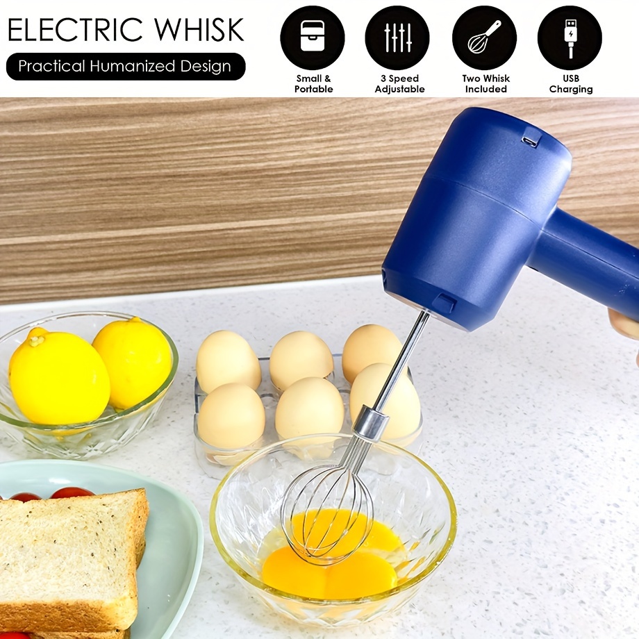 Electric Hand Mixer Rechargeable Handheld Mixer Egg Beater - Temu