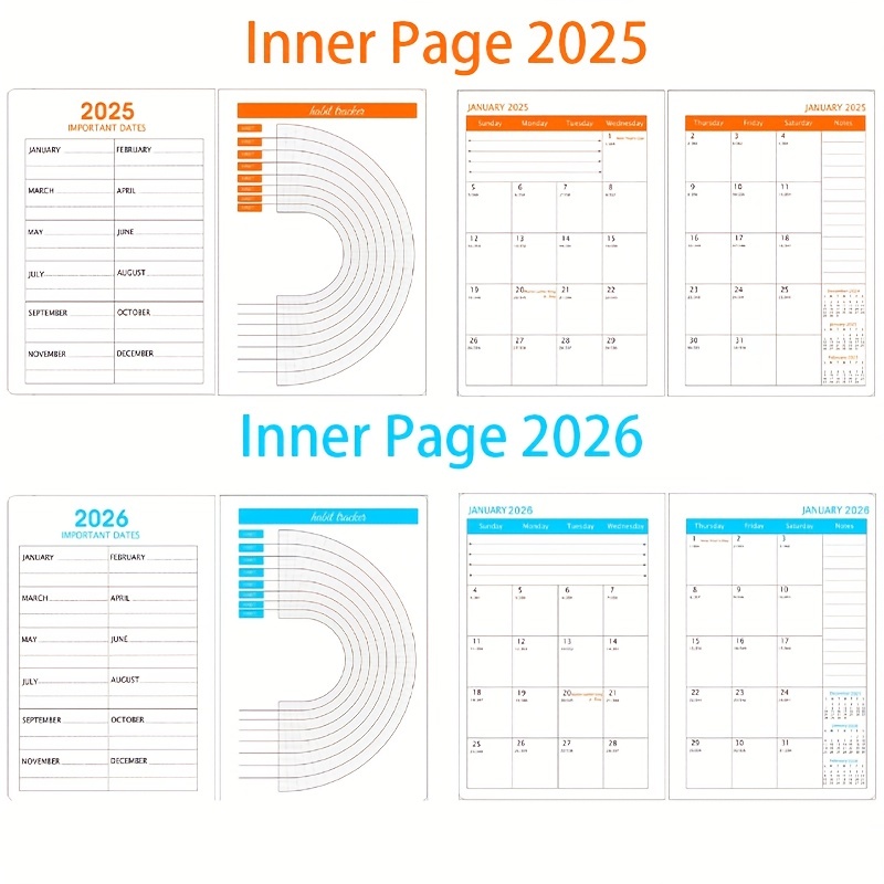 Agenda/calendario Mensile In Stile Floreale In Formato A5 - Temu Italy